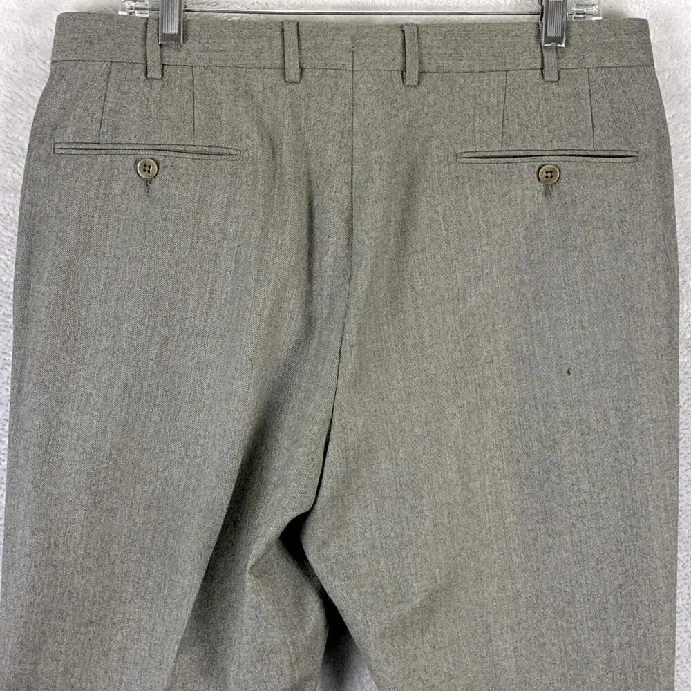 Ermenegildo Zegna Pants Mens 35 Gray Wool Trousers Luxury Preppy Old Money